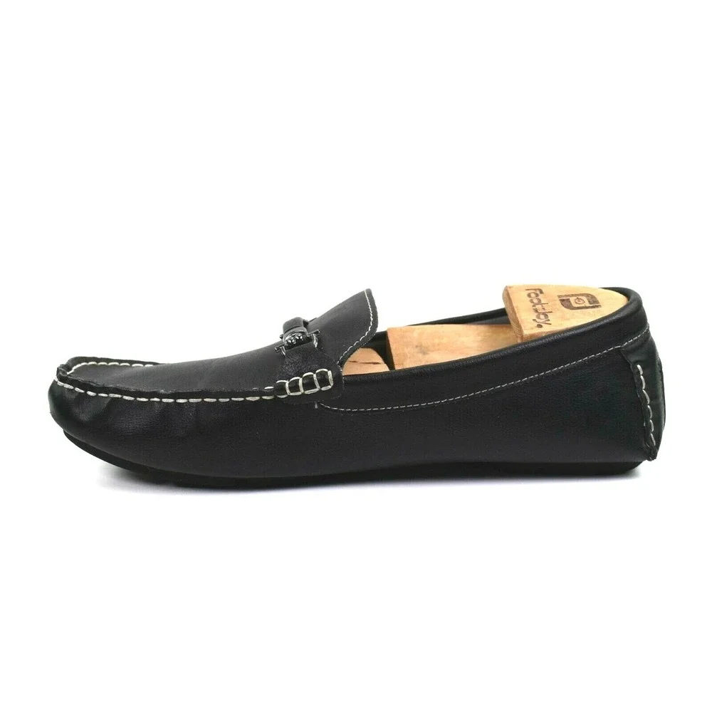 Steve Madden Men's Trulow Black Slip-On Horse bit Driving Loafer Size‎ 10.5 M